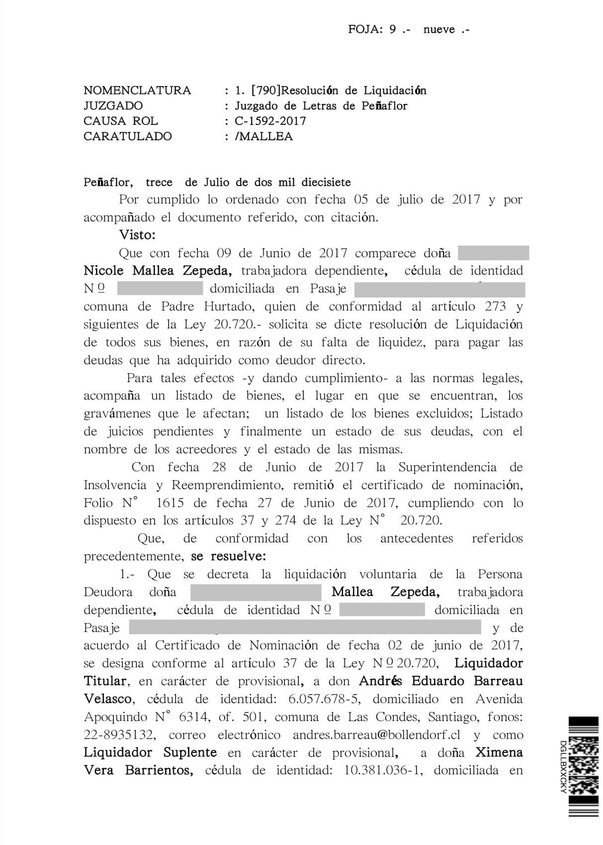 Resolución Judicial de caso ganado 3