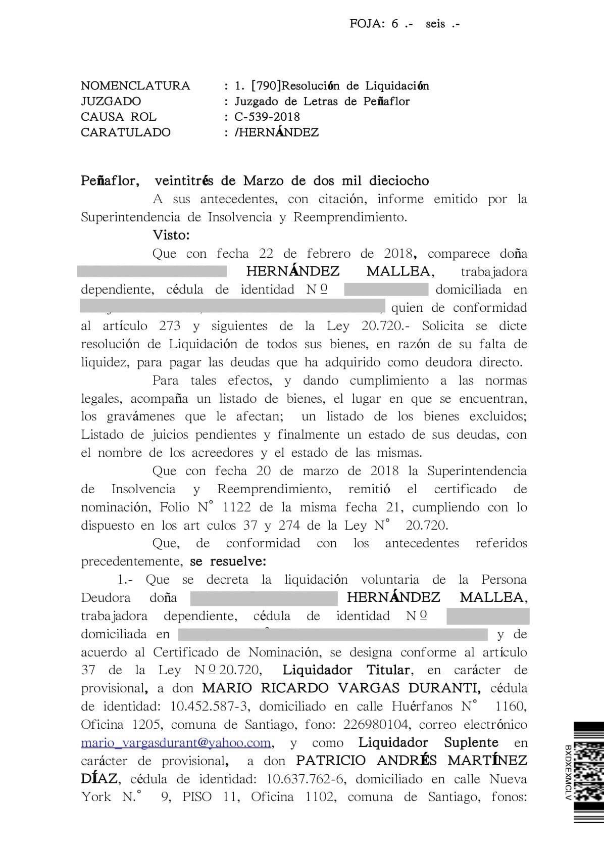 Resolución Judicial de caso ganado 4