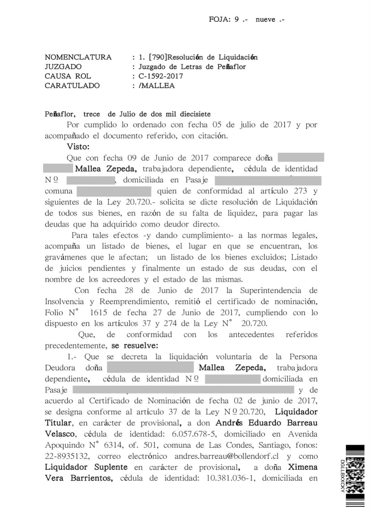 Resolución Judicial de caso ganado 5